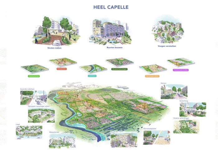 Vogelvlucht visiekaart omgevingsagenda en hoogbouwvisie gemeente Capelle aan den IJssel
